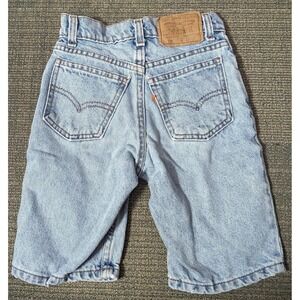 Vintage Kids Levi's 550 Jean Shorts Size 8 Slim Made in USA Orange Tab READ
